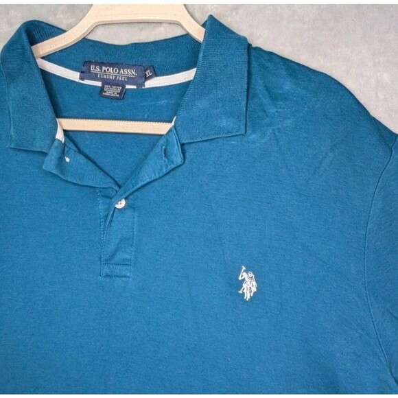 US Polo Assn. XL Mens Shirt blue Preppy Golf Luxury‎ Feel - Picture 2 of 7